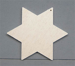 Sperrholz-Sterne 6-Zack 8cm